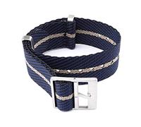 NLNKDTDPAK 18/20/22/24 mm ajusté for OTAN Ajustement for la sangle en nylon tissée zoulou(Blue khaki,22mm)
