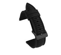 NLNKDTDPAK 18 mm 20 22 24 Braceuse intelligente de sangle silicone for Ajustement for Huawei For for Samsung Watch Sport Bracelet en caoutchouc Soft(1-black buckle,20mm)