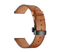 NLNKDTDPAK 2 0MM 22MM Bracelet en cuir 3 Band 41mm / 45mm / 42mm / 46mm / Active 2 Bracelet Fit for Huawei GT 2 / Ceinture Pro Fit for Samsung Galaxy(Black Brown,22mm)