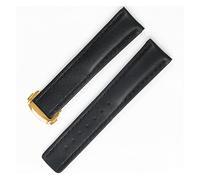 NLNKDTDPAK 2 2mm Sport en fibre de carbone en cuir frontière classique de montre étanche for l'eau bracelet bandeau bracelet homme convient for Omega Fit for Samsung Gear S2 S3 S3(Black gold,20mm)