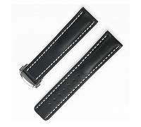 NLNKDTDPAK 2 2mm Sport en fibre de carbone en cuir frontière classique de montre étanche for l'eau bracelet bandeau bracelet homme convient for Omega Fit for Samsung Gear S2 S3 S3(Black white silver,2