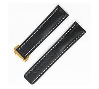NLNKDTDPAK 2 2mm Sport en fibre de carbone en cuir frontière classique de montre étanche for l'eau bracelet bandeau bracelet homme convient for Omega Fit for Samsung Gear S2 S3 S3(Black white gold,22m