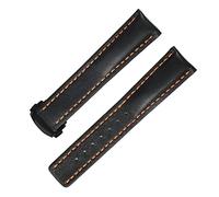 NLNKDTDPAK 2 2mm Sport en fibre de carbone en cuir frontière classique de montre étanche for l'eau bracelet bandeau bracelet homme convient for Omega Fit for Samsung Gear S2 S3 S3(Black orange black,2