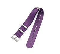 NLNKDTDPAK 20 mm 22 24 ceinture de sécurité en nylon OTAN STRAP MILIAT MILITY WORD Band Remplacement STRACS ASSIR for Omega Fit for James for Bond 007(Lilla,20mm)