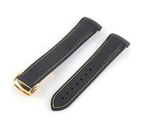 NLNKDTDPAK 20mm 21mm 22mm Bande de montre en caoutchouc silicone Fit for la Pagani for Huawei Apte for Gt2 Magic Watch 2 ajustement for l'honneur for Samsung Galaxy S3 S4(Black yellow 4)