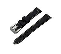 NLNKDTDPAK 20mm 22mm 24mm Vintage Watch Watch Bande Ceinture Femmes Hommes Regardez la bande Crazy Strap Fit for Huawei/Fit for Seiko/Fit for Omega(Schwarz,20mm)