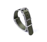 NLNKDTDPAK 20mm 22mm Regard de montre de la ceinture de sécurité Strap Premiu Nylon NATO Bande de montre NATO Ajustez for James Bond 007 Accessoires de montre militaires Remplacer(Green Gray Edge,20mm