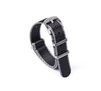 NLNKDTDPAK 20mm 22mm Regard de montre de la ceinture de sécurité Strap Premiu Nylon NATO Bande de montre NATO Ajustez for James Bond 007 Accessoires de montre militaires Remplacer(Black Grey Edge,20mm