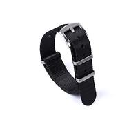 NLNKDTDPAK 20mm 22mm Regard de montre de la ceinture de sécurité Strap Premiu Nylon NATO Bande de montre NATO Ajustez for James Bond 007 Accessoires de montre militaires Remplacer(Schwarz,22mm)