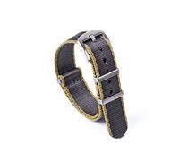 NLNKDTDPAK 20mm 22mm Regard de montre de la ceinture de sécurité Strap Premiu Nylon NATO Bande de montre NATO Ajustez for James Bond 007 Accessoires de montre militaires Remplacer(Grey khaki Edge,20mm