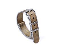 NLNKDTDPAK 20mm 22mm Regard de montre de la ceinture de sécurité Strap Premiu Nylon NATO Bande de montre NATO Ajustez for James Bond 007 Accessoires de montre militaires Remplacer(Khaki Grey Edge,20mm