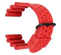 NLNKDTDPAK 20mm 22mm Soft Fluoro Caoutchouffe de bracelet de la courroie de la courroie de plongée imperméable respirant Sport Bande Montre Bracelet Fit for Seiko Fit for Samsung Fit for Huawei(Red B,