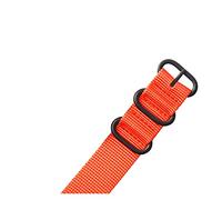 NLNKDTDPAK 22 24mm Army Army Sport OTAN Tissu Nylon Bandes Bandes Boucle Ceinture Fit for 007 James Bond Montre Bracelet Black(Orange,24mm)