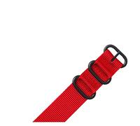NLNKDTDPAK 22 24mm Army Army Sport OTAN Tissu Nylon Bandes Bandes Boucle Ceinture Fit for 007 James Bond Montre Bracelet Black(Red,24mm)