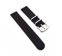 NLNKDTDPAK 22mm 22mm Nylon Sangles NATO Watch Honor Watch GT 42mm 46mm Smartwatch Bands Bandes de courroie Sport Court Bracelet Ajuster for Samsung Galaxy Fit for Huawei(Schwarz,22mm)
