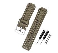 NLNKDTDPAK 24 * 16 mm la sangle de montre for TimeX T2N720 T2N721 TW2T76500 6300 6400 Bracelet remplacement en nylon + cuir for hommes for(Army-silver buckle)