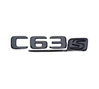 NLNKDTDPAK 3D ABS Chrome Noir Rouge Insigne De Garde-Boue De Voiture Autocollant De Coffre Arrière Emblème C63S Logo Ajustement for Mercedes C 63 S AMG W205 W204 W203 Accessoires(Glossy Black 16-19)
