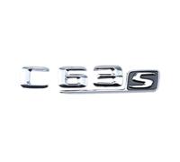 NLNKDTDPAK 3D ABS Chrome Noir Rouge Insigne De Garde-Boue De Voiture Autocollant De Coffre Arrière Emblème C63S Logo Ajustement for Mercedes C 63 S AMG W205 W204 W203 Accessoires(Chrome Silver 2015)