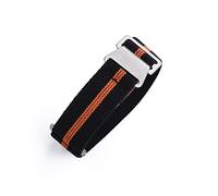 NLNKDTDPAK 60S Armée française NATO Parachute Elastic Nylon Watchband Fit for Seiko Water Fit for Ghost Fit for Tudor Rolex Watch Strap 20mm 22mm Accessoires de montre(Gray Orange Line)