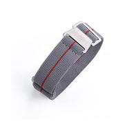 NLNKDTDPAK 60S Armée française NATO Parachute Elastic Nylon Watchband Fit for Seiko Water Fit for Ghost Fit for Tudor Rolex Watch Strap 20mm 22mm Accessoires de montre(Gray Red LINE)
