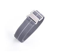 NLNKDTDPAK 60S Armée française NATO Parachute Elastic Nylon Watchband Fit for Seiko Water Fit for Ghost Fit for Tudor Rolex Watch Strap 20mm 22mm Accessoires de montre(Gray White Line)