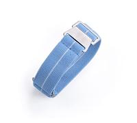NLNKDTDPAK 60S Armée française NATO Parachute Elastic Nylon Watchband Fit for Seiko Water Fit for Ghost Fit for Tudor Rolex Watch Strap 20mm 22mm Accessoires de montre(LIGHT BLUE WHITE)