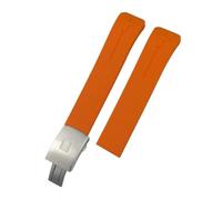 NLNKDTDPAK Ajustement for Tissot ajustement for T-TOUCH T013 T048 T047 T033T04 21mm bracelet de montre en caoutchouc de Silicone souple bracelet de montre de Sport T091 T013420A(Orange Silver)