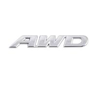 NLNKDTDPAK Autocollant Arrière 3D Métallique Chromé, Emblème Logo AWD Décoration Auto, Compatible avec Toyota, Compatible avec Subaru, Compatible avec Impreza(Silver,15.3x2.5cm)
