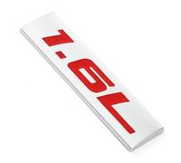 NLNKDTDPAK Autocollant de Voiture 3D 1.6L Logo emblème Insigne décalcomanie en métal adapté for BMW Ajustement for Audi(Red 1.6L)