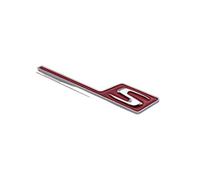 NLNKDTDPAK Autocollants de Coffre de Voiture ABS S Badge Emblem adaptés for Mercedes Fit for Benz AMG S AMG E63S C63S GLC63S GLE63S GLS63S GTS GT43S GTR GT53 GT50 CLA45S(Silver Red big)