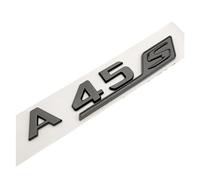 NLNKDTDPAK Autocollants de Logo de Voiture en Lettres chromées Noires 3D, adaptés for Mercedes A45S AMG W177, Accessoires Turbo 4matic, emblème de Coffre arrière(A45S Glossy Black)
