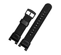 NLNKDTDPAK Bande de montre en nylon vert militaire ajusté for Casio SGW-100 Brotte étanche Remplacement des accessoires sport conduite(Black black buckle)