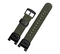 NLNKDTDPAK Bande de montre en nylon vert militaire ajusté for Casio SGW-100 Brotte étanche Remplacement des accessoires sport conduite(Green black buckle)