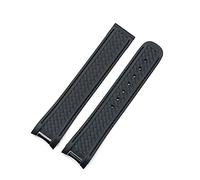 NLNKDTDPAK Bande de montre silicone d'extrémité courbe 20mm 20 mm for un ajustement en métal for la bracelet caoutchouc OMEGA 300 Aqua Terra AT150 8900 Outils(3,Gold Buckle)