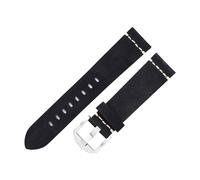 NLNKDTDPAK Bandes de bandes de montre en cuir 22mm 24mm for regarder Cuir de montre Vintage Montre Bracelet Fit for Samsung Fit for Galaxy Watch(Matte black,24mm)