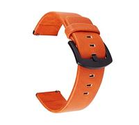 NLNKDTDPAK Bandoues de montre en cuir 18 mm 20 22 24 épingles libération noires Brown Women Men Hommes Watch Strap Belt With Black Buckle(Lightbrown,18mm)