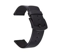 NLNKDTDPAK Bandoues de montre en cuir 18 mm 20 22 24 épingles libération noires Brown Women Men Hommes Watch Strap Belt With Black Buckle(Schwarz,20mm)