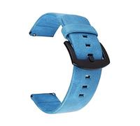 NLNKDTDPAK Bandoues de montre en cuir 18 mm 20 22 24 épingles libération noires Brown Women Men Hommes Watch Strap Belt With Black Buckle(Blue,20mm)