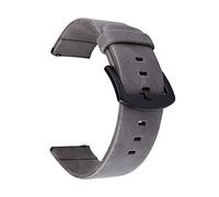NLNKDTDPAK Bandoues de montre en cuir 18 mm 20 22 24 épingles libération noires Brown Women Men Hommes Watch Strap Belt With Black Buckle(Gray,22mm)