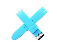 NLNKDTDPAK Blanc noir Orange Orange DarkBlue Lightblue 20mm En caoutchouc de silicone Tableau imperméable for l'étanche de la ceinture Swatch Bande de montre(Lightblue)