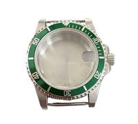 NLNKDTDPAK Boîtier antique en acier inoxydable de 39,5 mm, lunette unidirectionnelle for 120 clics, boîtier montre rétro saphir miroir adapté au mouvement NH35 NH36 NH34(Dark green)