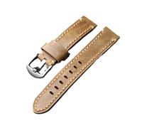 NLNKDTDPAK Bracelet de couche de tête fait for la main, 20 22 21 23 24 26MM, en cuir marron, Vintage, épais, Style rétro for hommes(A colour,20mm)