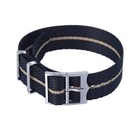 NLNKDTDPAK Bracelet de montre Bracelet de remplacement de nylon de 20mm 22mm Bracelet de montre Fit for Tudor Nato Strap(Silver Yellow,22mm)