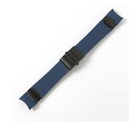 NLNKDTDPAK Bracelet de montre Bracelet Silice Gel Montre Bande Fit for Ulysse Fit for Nardin PLONGEUR Sangle de montre en caoutchouc étanche Sports 22mm homme noir bleu brun(Blue black,22mm with buckl