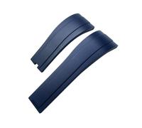 NLNKDTDPAK Bracelet de montre en caoutchouc Concave, noir, rouge, vert, adapté for Rolex Daytona GMT Submariner, boucle de ceinture, bracelet de montre de sport en Silicone, 20mm 21mm(Blue,21mm)