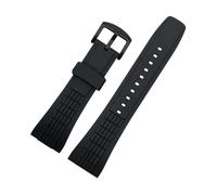 NLNKDTDPAK Bracelet de montre en caoutchouc de silicone 26MM interface d'arc uni de haute qualité bracelet de montre noir for hommes remplacement adapté for SEIKO adapté for VELATURA SRH SPC007(A Blac
