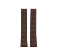 NLNKDTDPAK Bracelet de montre en caoutchouc Silicone for hommes, 19mm, for carreaux, noir, bleu, marron, adapté for Patek Philippe Aquanaut 5164A 5167A 5168A(Brown-NO BK)