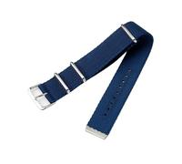 NLNKDTDPAK Bracelet de montre en Nylon 20mm 22mm, adapté for Omega 007/Hamilton/Seiko, Bracelet de montre en toile de qualité supérieure, respirant(B2 Blue,20mm)