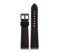NLNKDTDPAK Bracelet de montre en Nylon for fond Lea/ther, 20 21 22 24mm, for hommes, adapté for Tag Heuer F1, for la série Carrera Aquaracer(Black red-B pin,21mm)