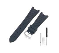 NLNKDTDPAK Bracelet de montre en Silicone, 25x13mm, adapté for Patek Philippe Sport Elegance 5726/5711/5712 série Nautilus, accessoires(Black-ST-K20)